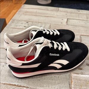 Reebok Black, White, and Red Retro Sneakers